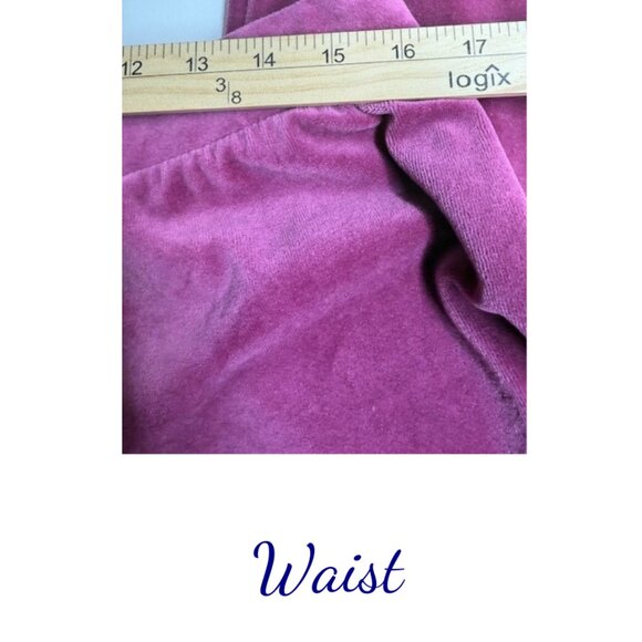 Hanes Women’s Velour Pants Burgundy Size XL - Comfy for Cool Nights - Picture 5 of 7